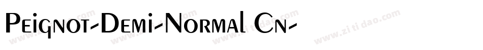Peignot-Demi-Normal Cn字体转换